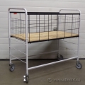 White Metal Rolling Mail File Cart